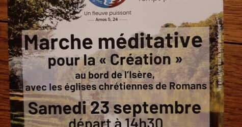 MARCHE MEDITATIVE pour la CREATION  samedi 23 septembre 14h30